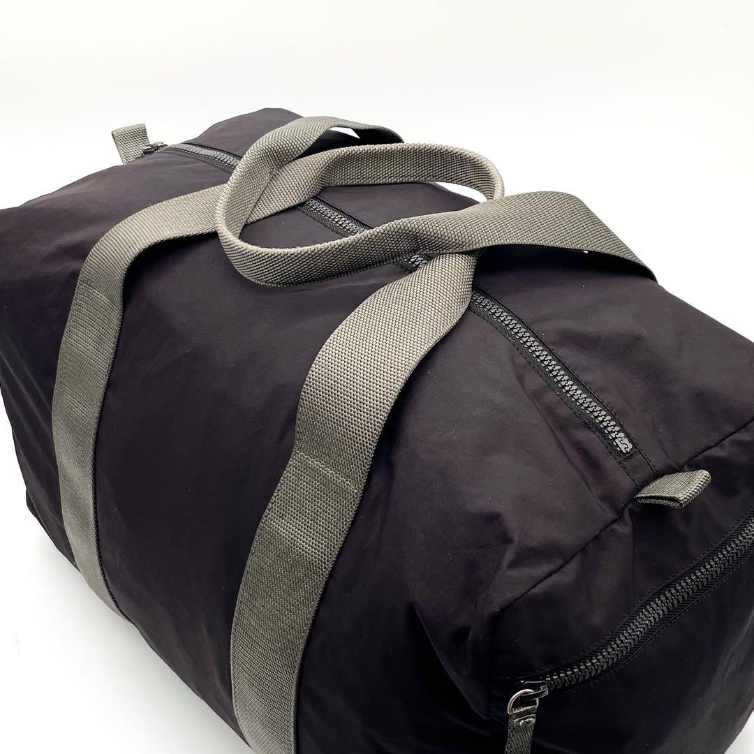 【美品】プラダスポーツ ボストンバッグ 大容量 ナイロン 白タグ ブラック