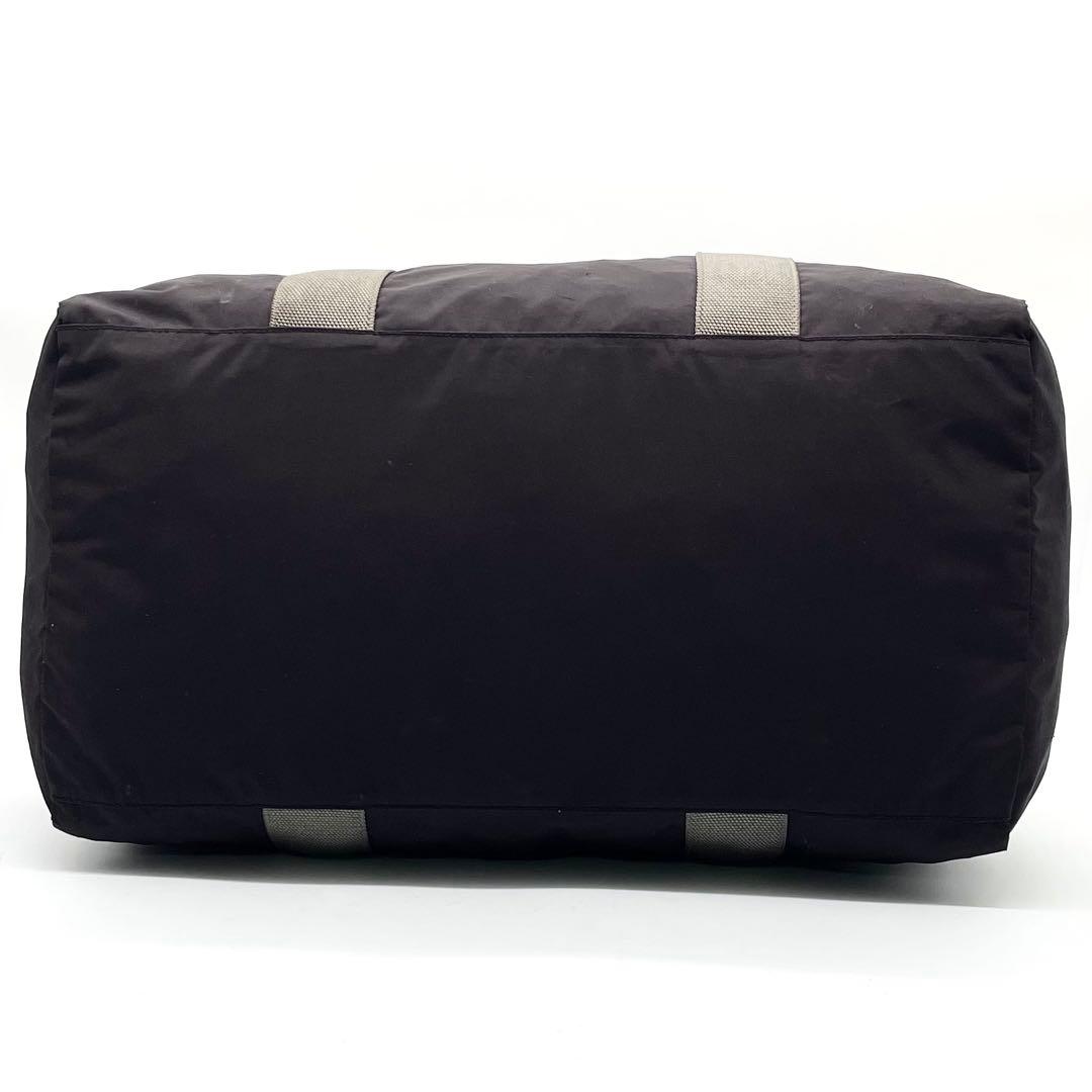 【美品】プラダスポーツ ボストンバッグ 大容量 ナイロン 白タグ ブラック