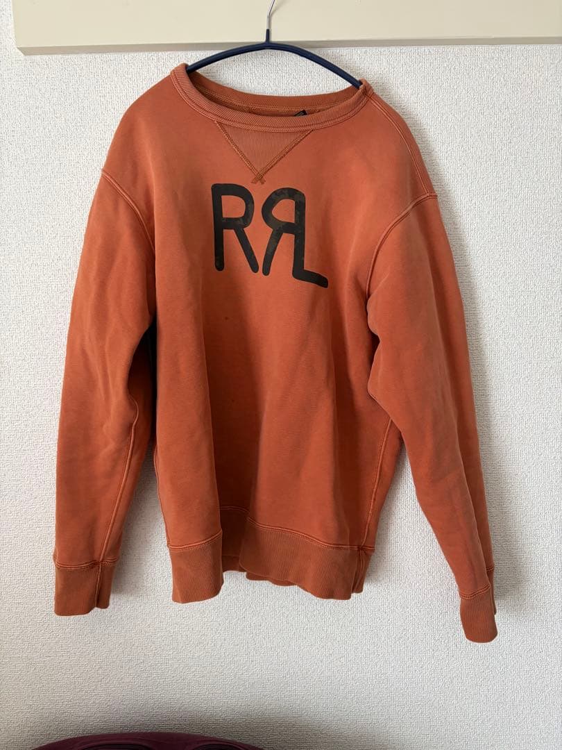 RRL ダブルアールエル　ランチロゴ クルーネック トレーナーM