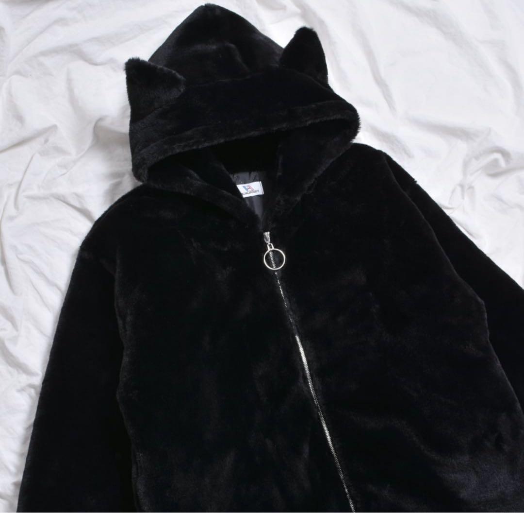 ボルカン ふわもこネコ耳ファーBIGブルゾン