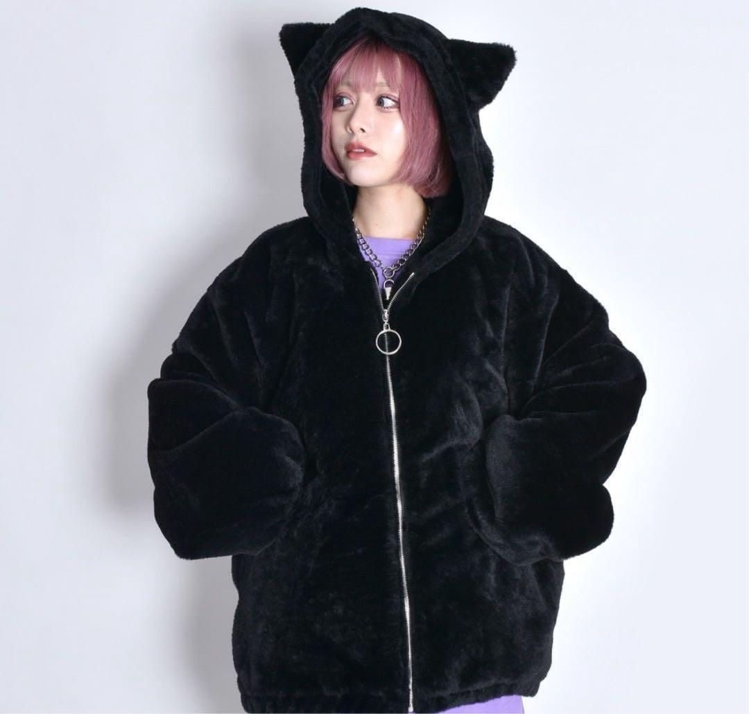 ボルカン ふわもこネコ耳ファーBIGブルゾン