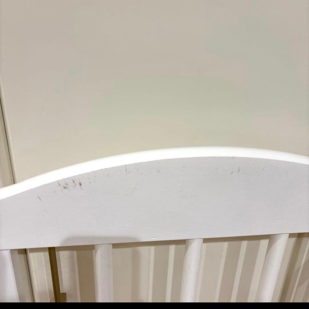 スリーピー　ハイタイプ　ミニベビーベッド　石崎家具　白　日本製　ファンシー