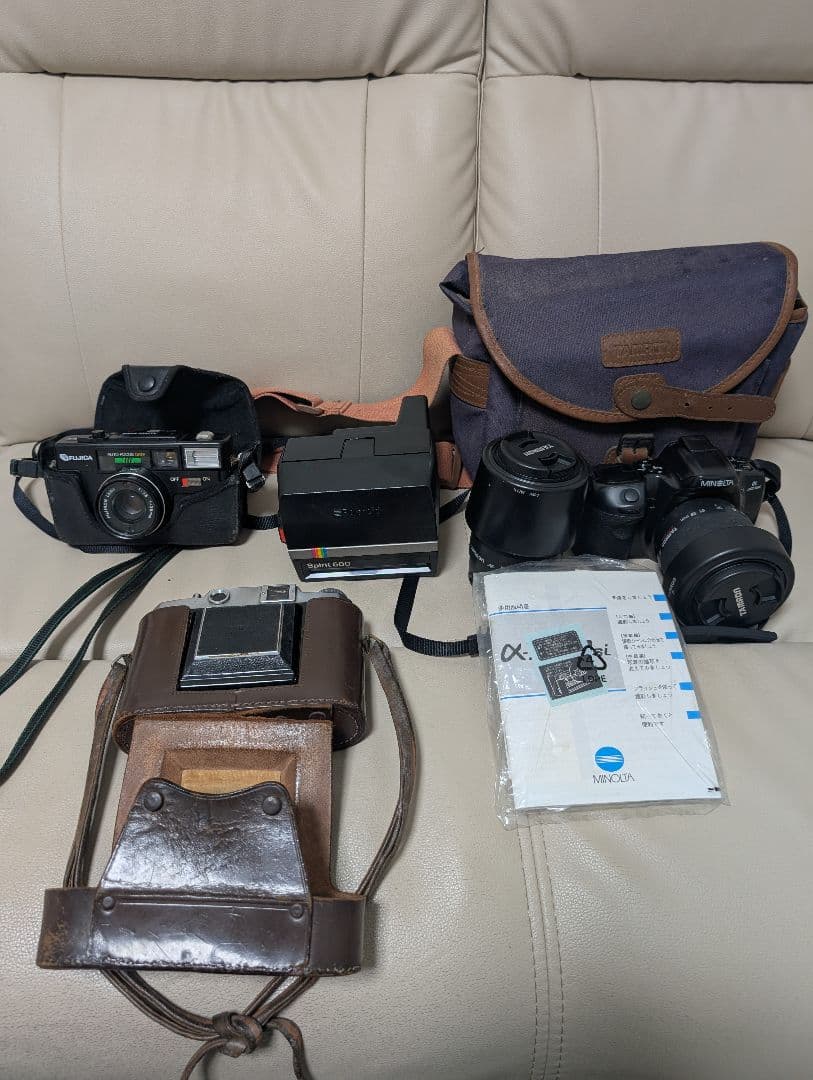 カメラ一式　4点　マミヤ6　FUJICA　MINOLTA　Spirit600