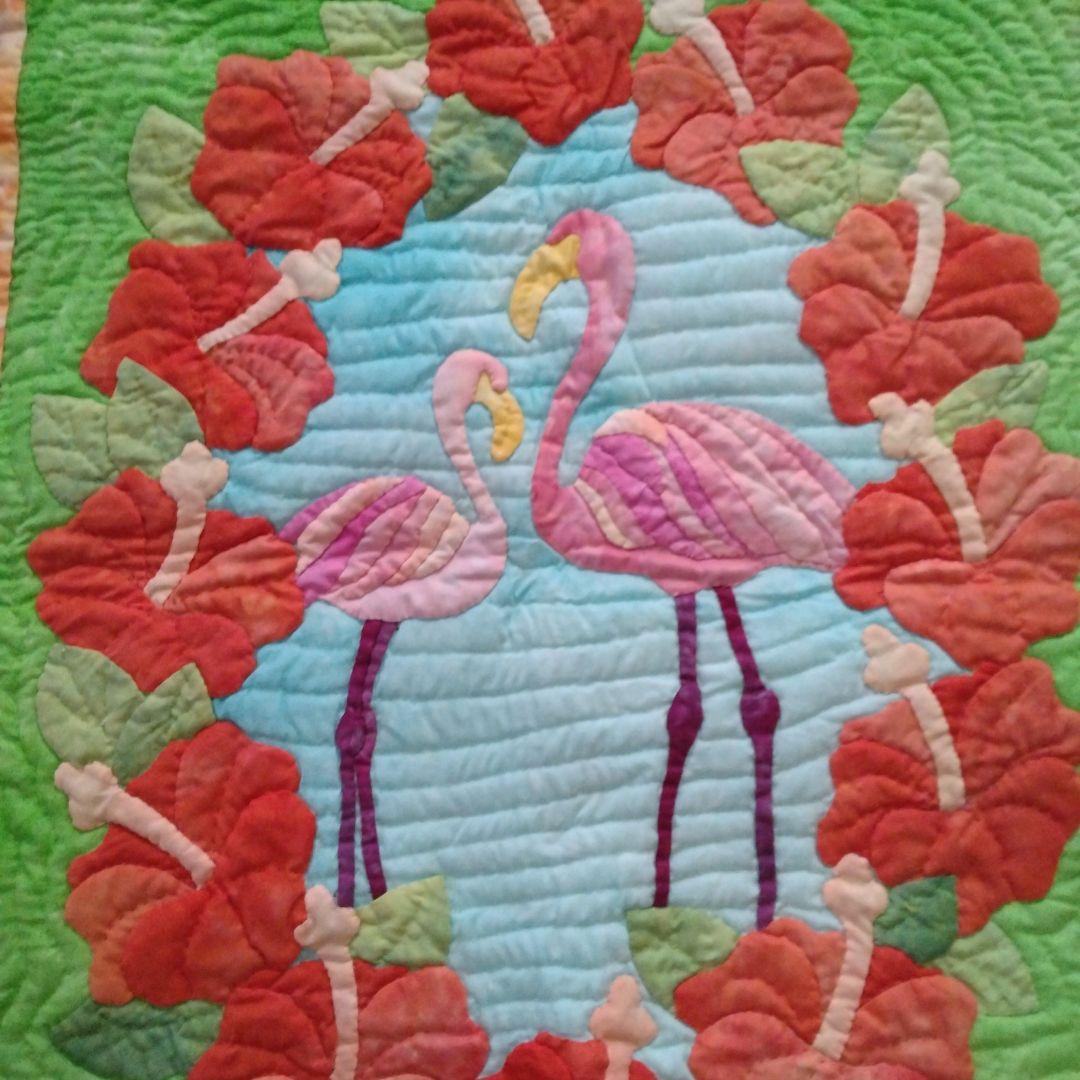 Kathy mom ハワイアンキルト　タペストリー完成品