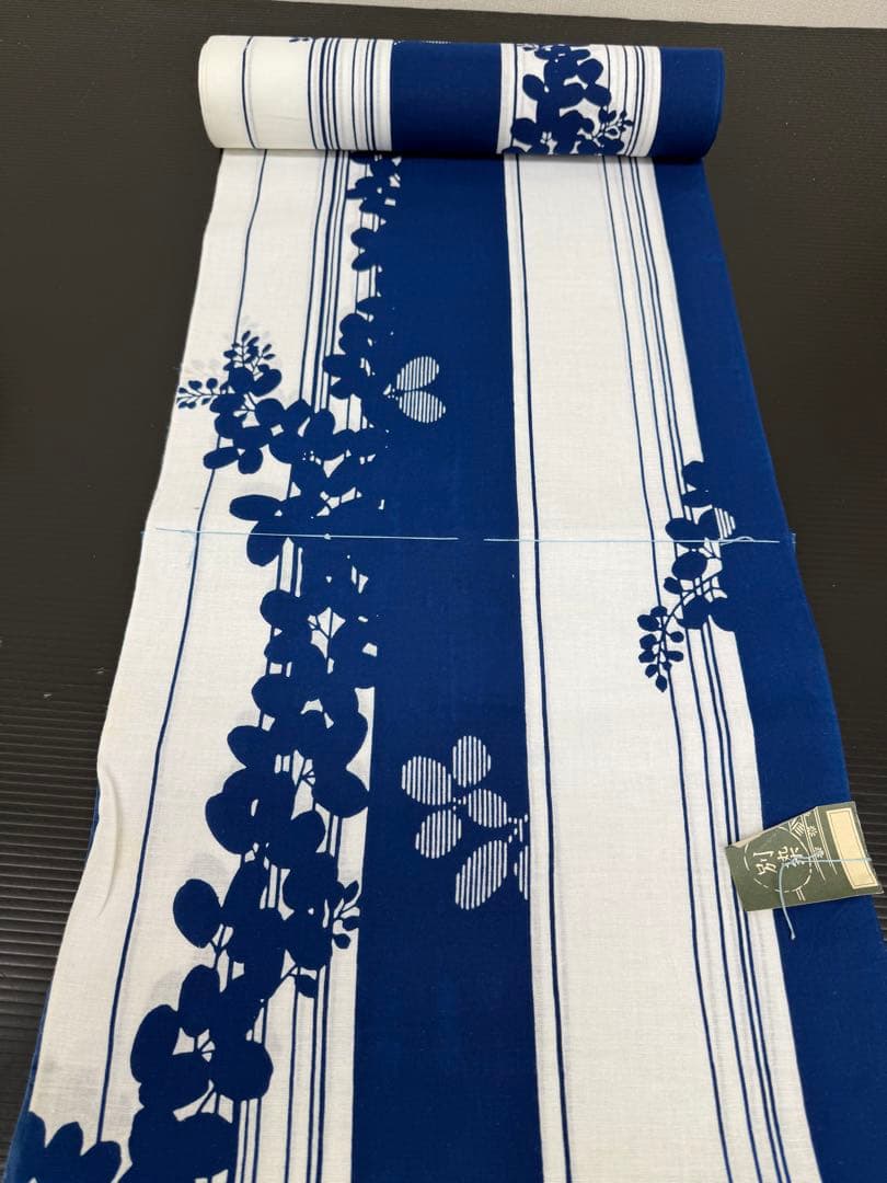 128)浴衣　反物　5点セット　綿　着尺