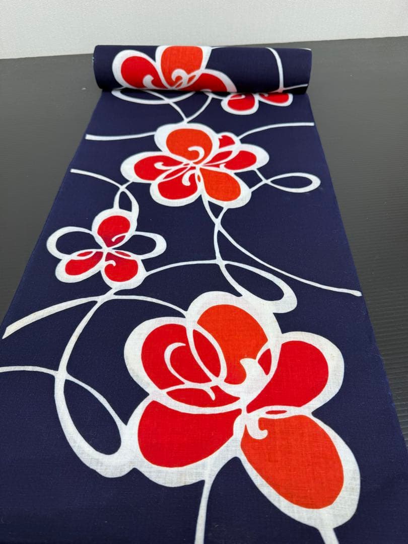 128)浴衣　反物　5点セット　綿　着尺