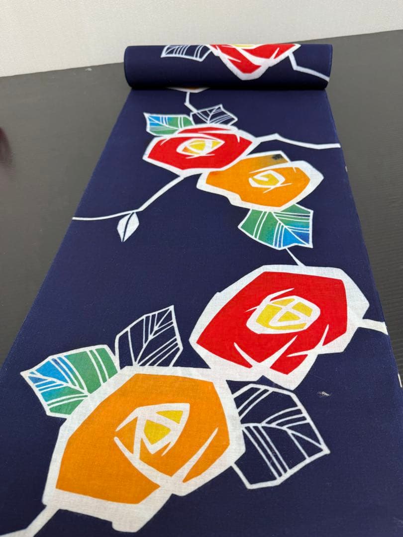 128)浴衣　反物　5点セット　綿　着尺