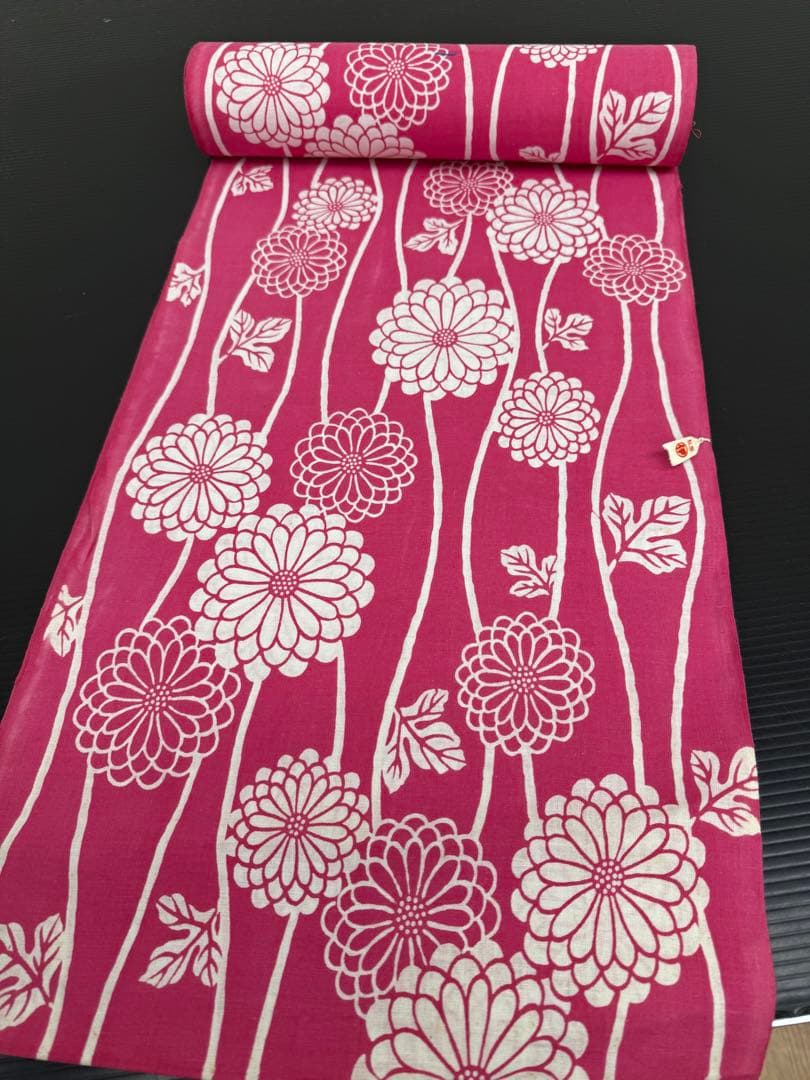 128)浴衣　反物　5点セット　綿　着尺