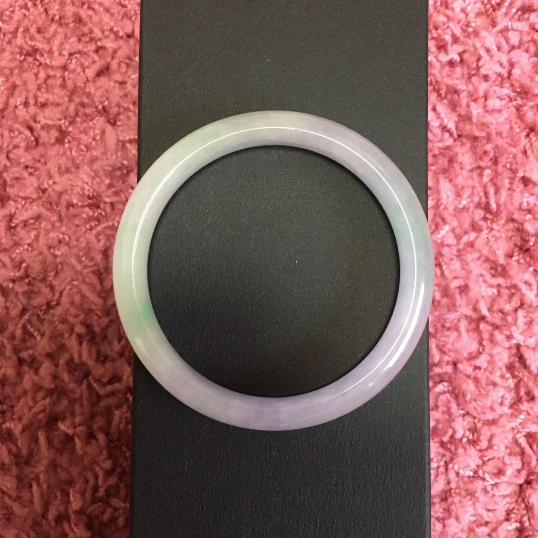 お値下げ^_^ 天然翡翠(ひすい　ジェイド)バングル　二色