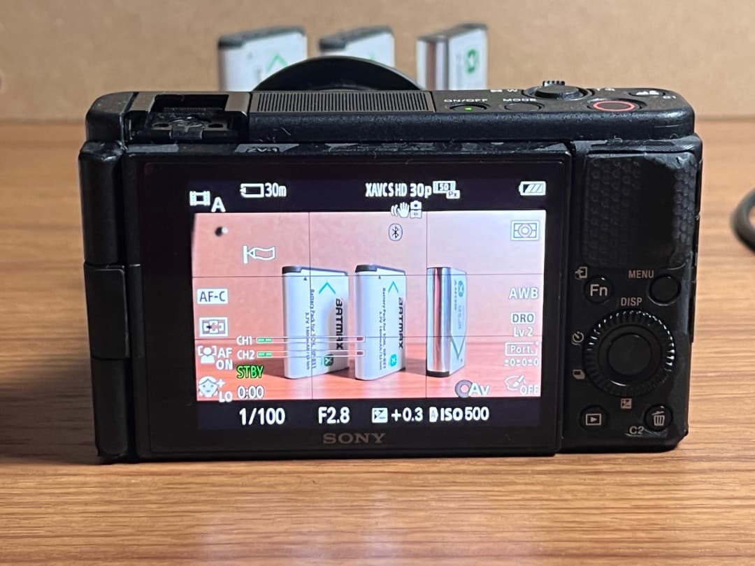 SONY VLOGCAM ZV-1 ＋広角レンズ＋外付マイク＋バッテリ充電器