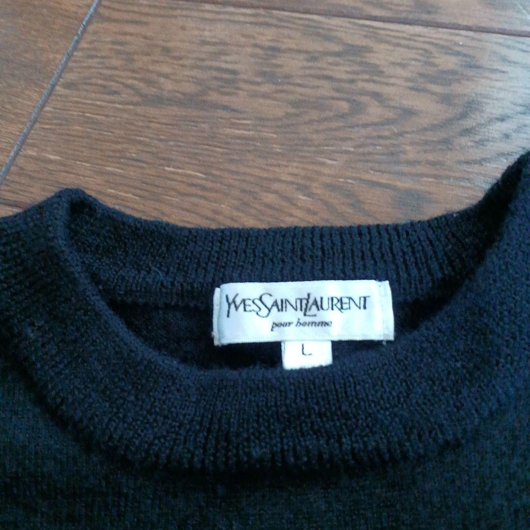 Yves Saint Laurent ブラックニット Lサイズ