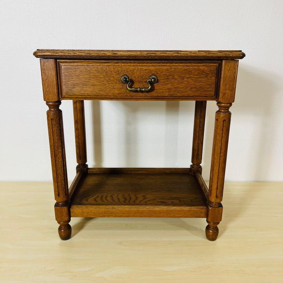 najico ナジコ サイドチェスト 電話台 花台 収納家具 引き出し オーク材