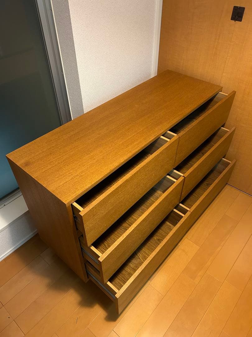 H*L様 ブラウン木製チェスト 6引き出し　送料込み