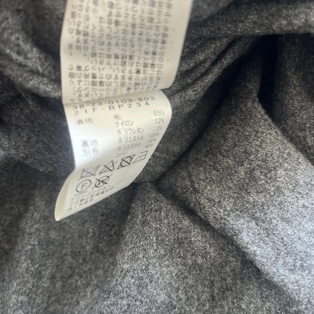 BEAMS+ 2プリーツ グレー スラックス ウール トラウザーズ