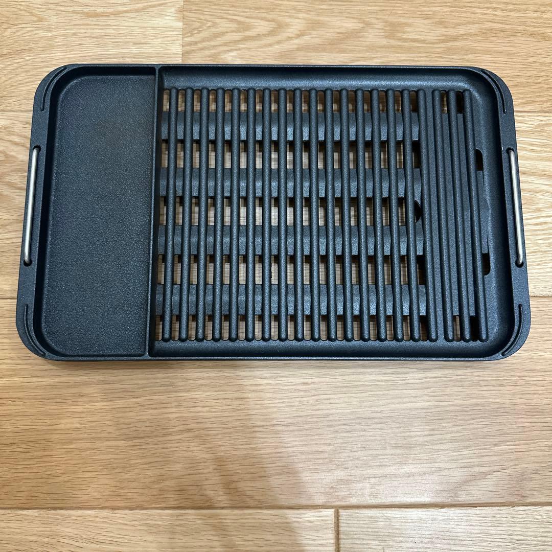 山善 煙の少ない焼肉プレート ワイドサイズ YGMC-FXT130黒