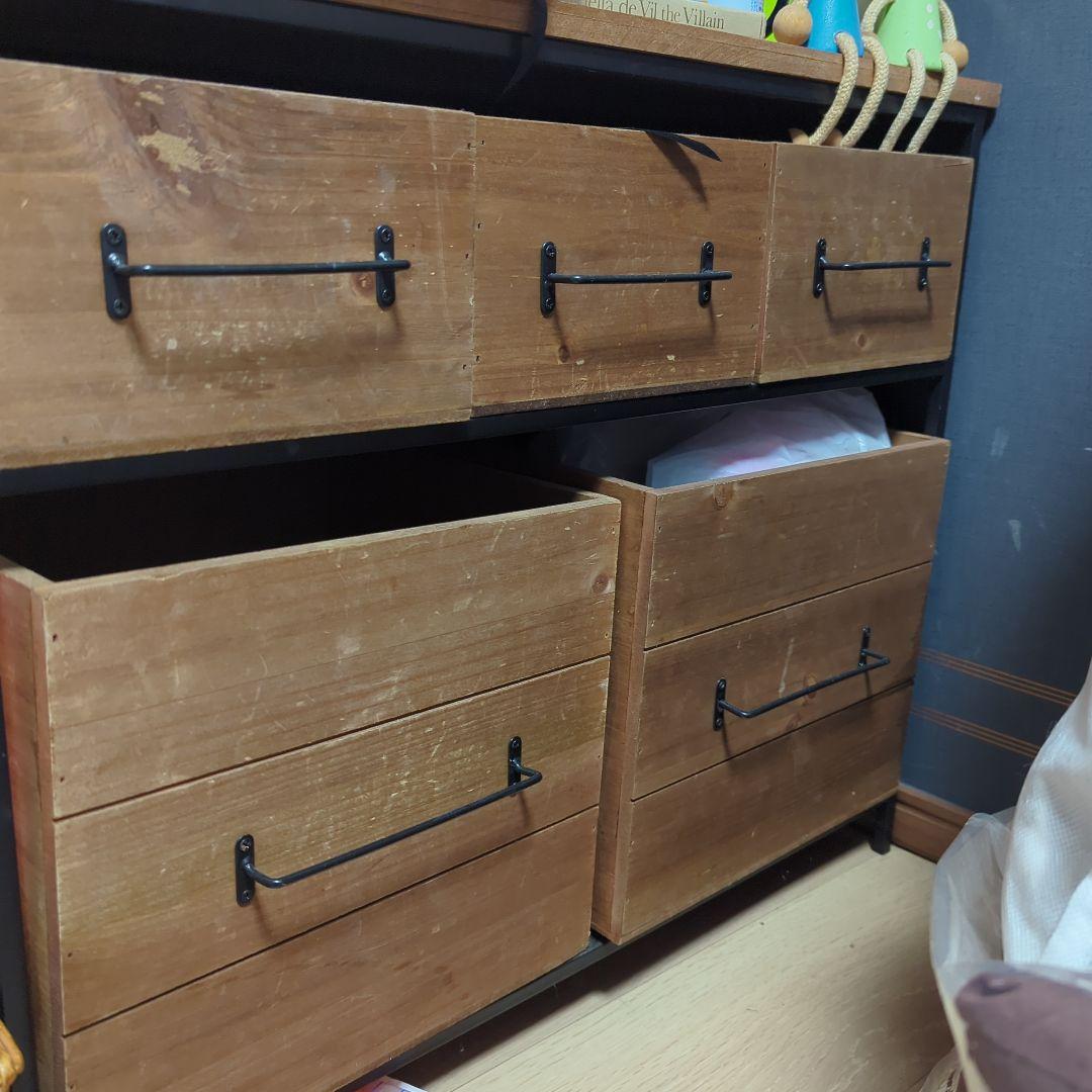 サリュ WEB限定アイアンウッド5ドロワーマルチラック