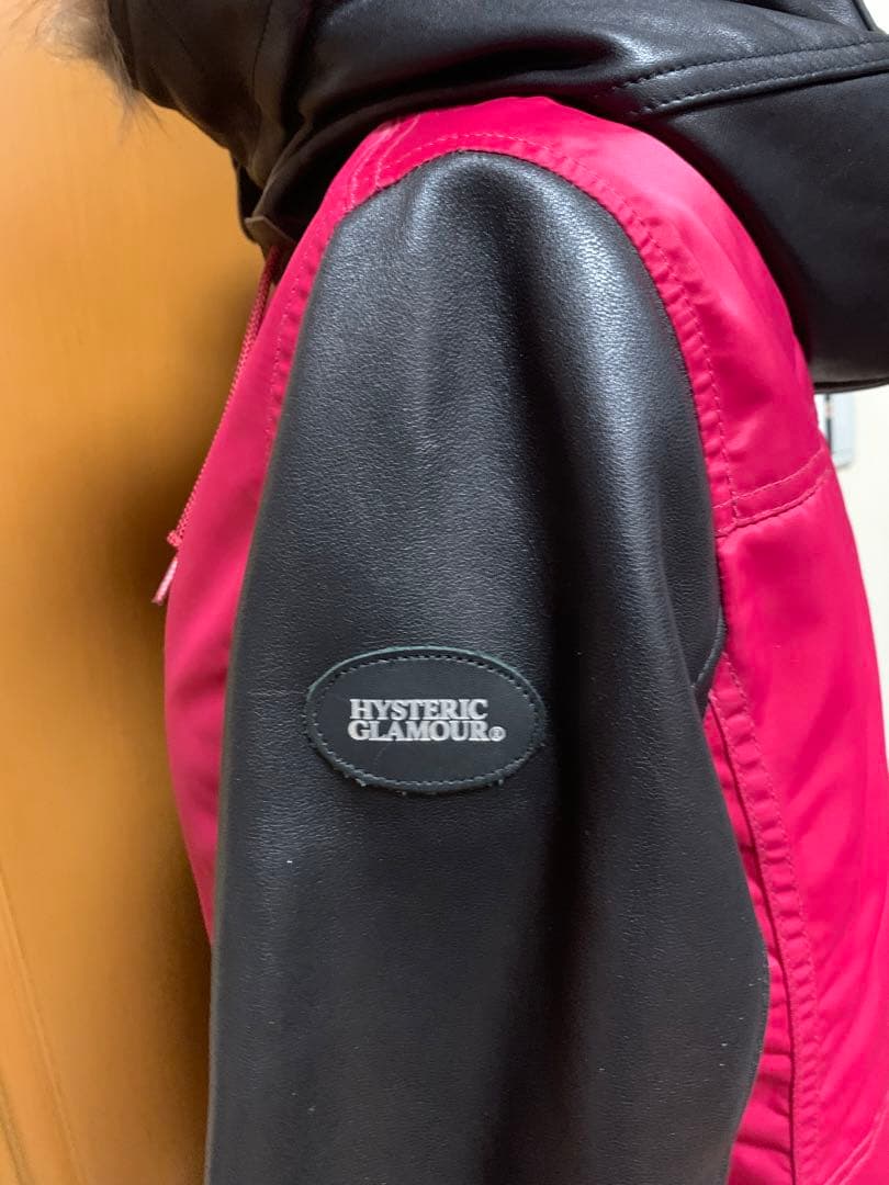 ヒステリックグラマー　レザー切り替えモッズコート