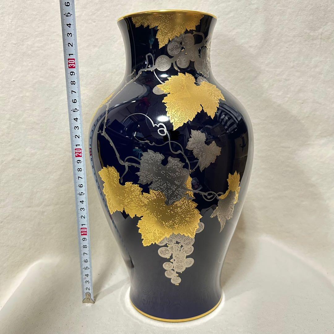 マ*サ様 大倉陶園　金触　ブドウ　葡萄　花瓶　フラワーベース