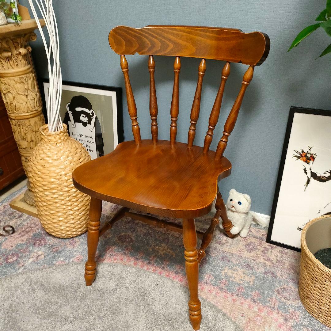【はやて】柏木工 ウィンザーチェア ビンテージ レトロ ダイニングチェア
