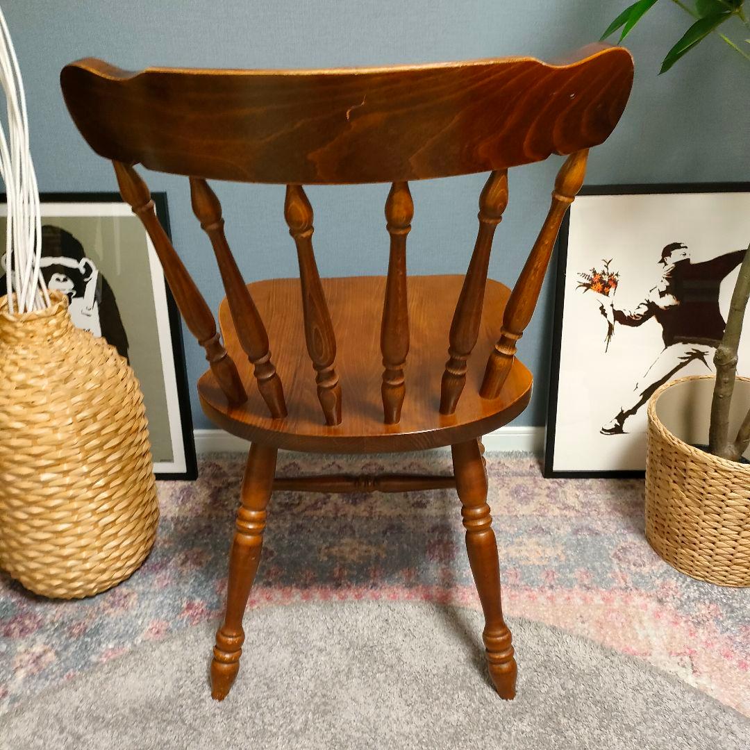 【はやて】柏木工 ウィンザーチェア ビンテージ レトロ ダイニングチェア