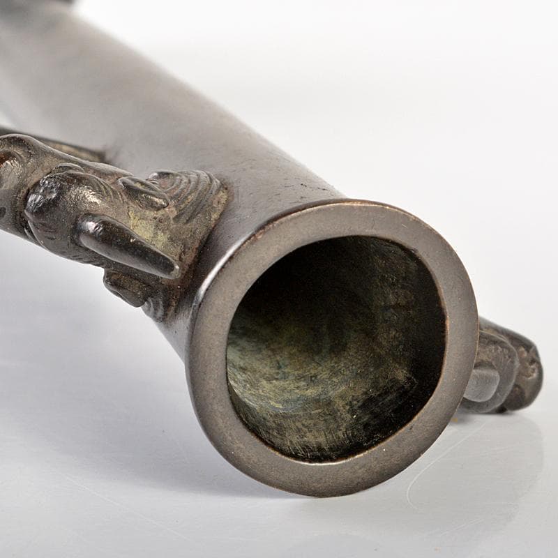 クサノミ　神獣耳花入　一輪挿し　裏千家十五代鵬雲斎極め箱　M　R6975