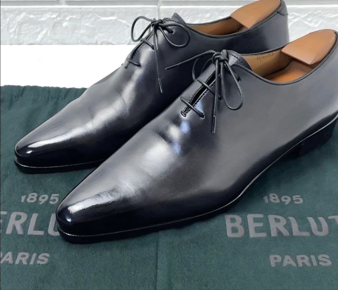 ベルルッティ⭐︎アレッサンドロ71/2ブラックパティーヌ／ホールカット