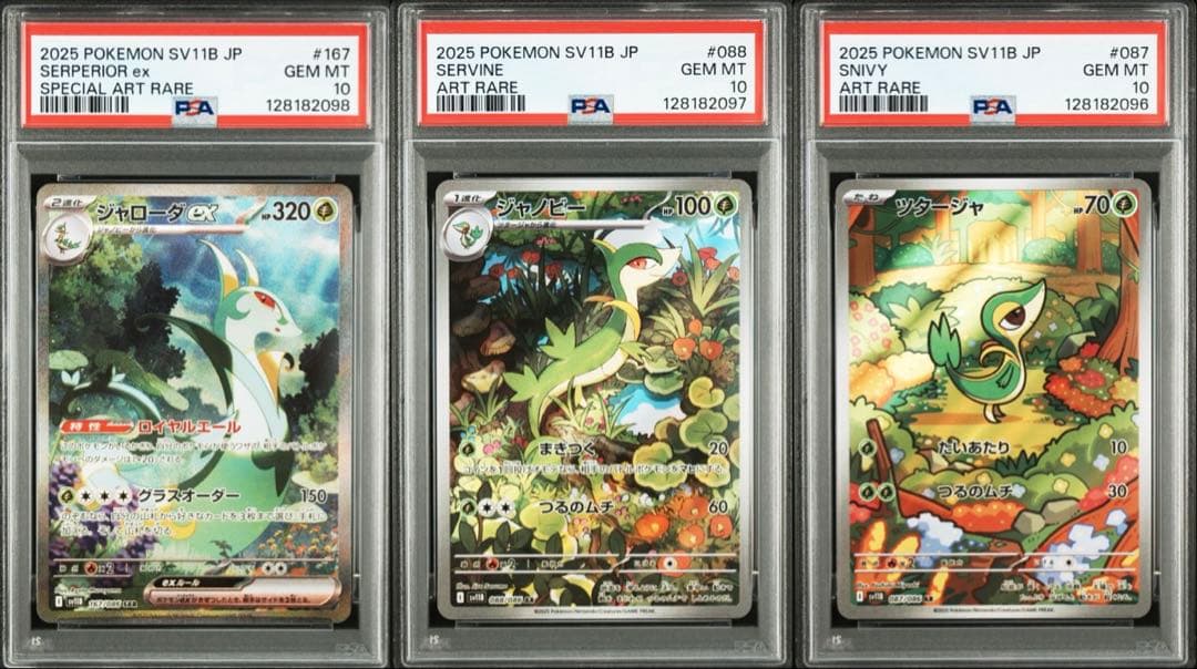 ★PSA10 3連番★ ツタージャ ジャノビー ジャローダex SAR