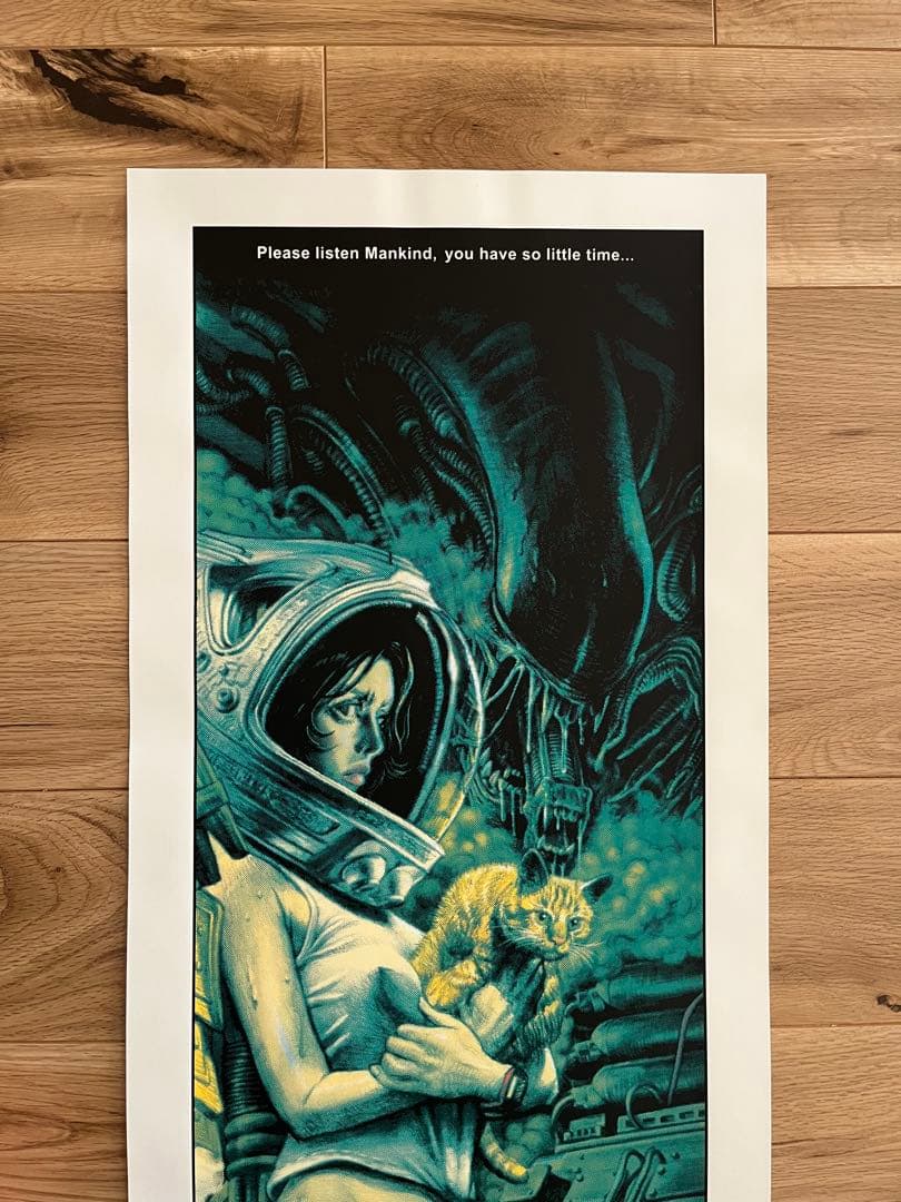 ロッキンジェリービーン エイリアン シルクスクリーン 映画 ポスター 額縁付