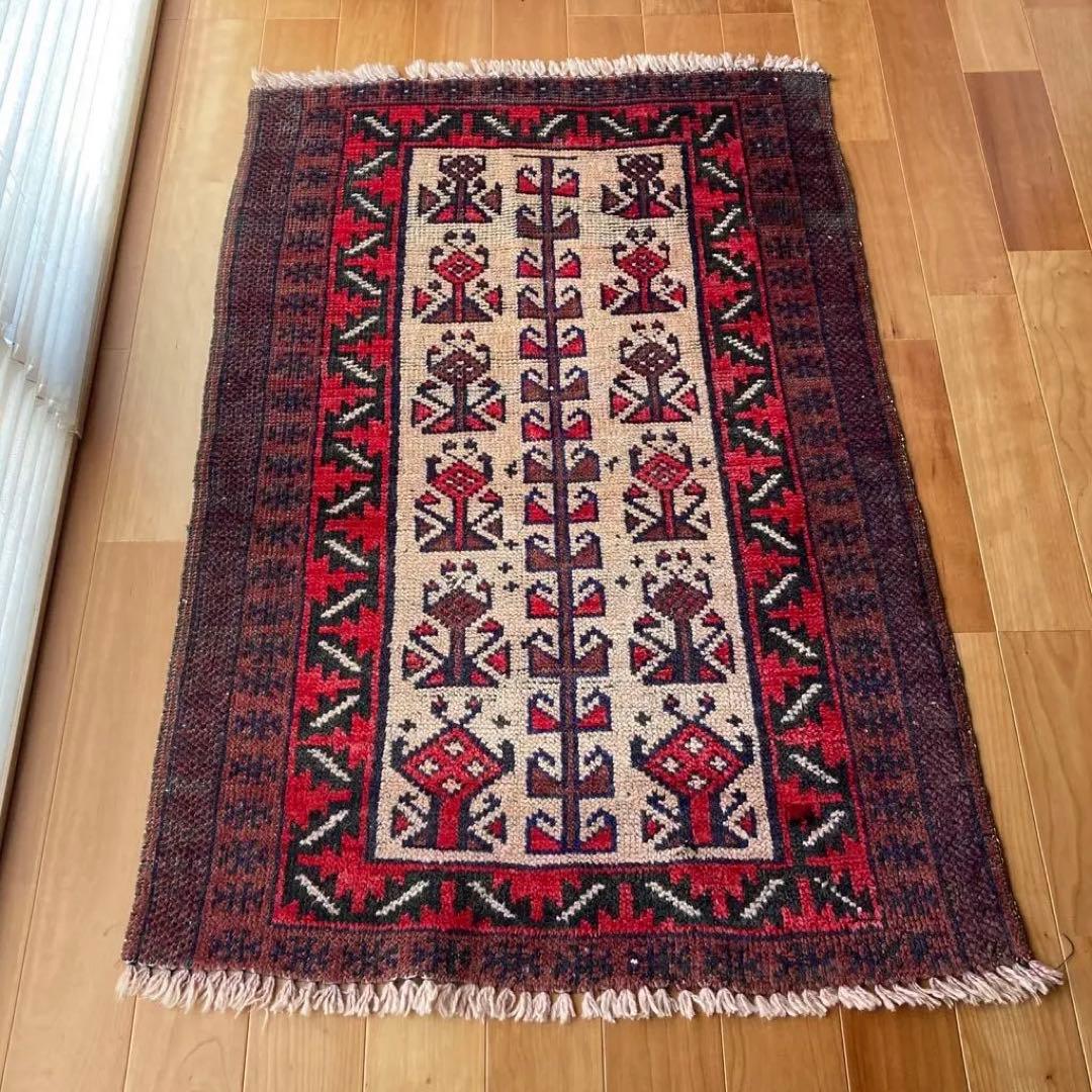 ヴィンテージラグ　トライバルラグ　ツリーオブライフ