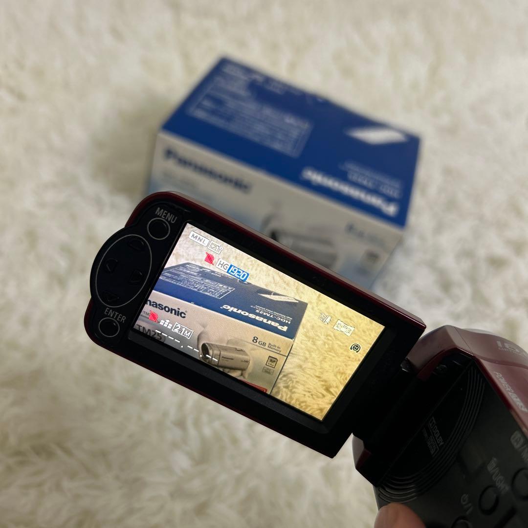 【美品】Panasonic HDC-TM25 ビデオカメラ レッド パナソニック