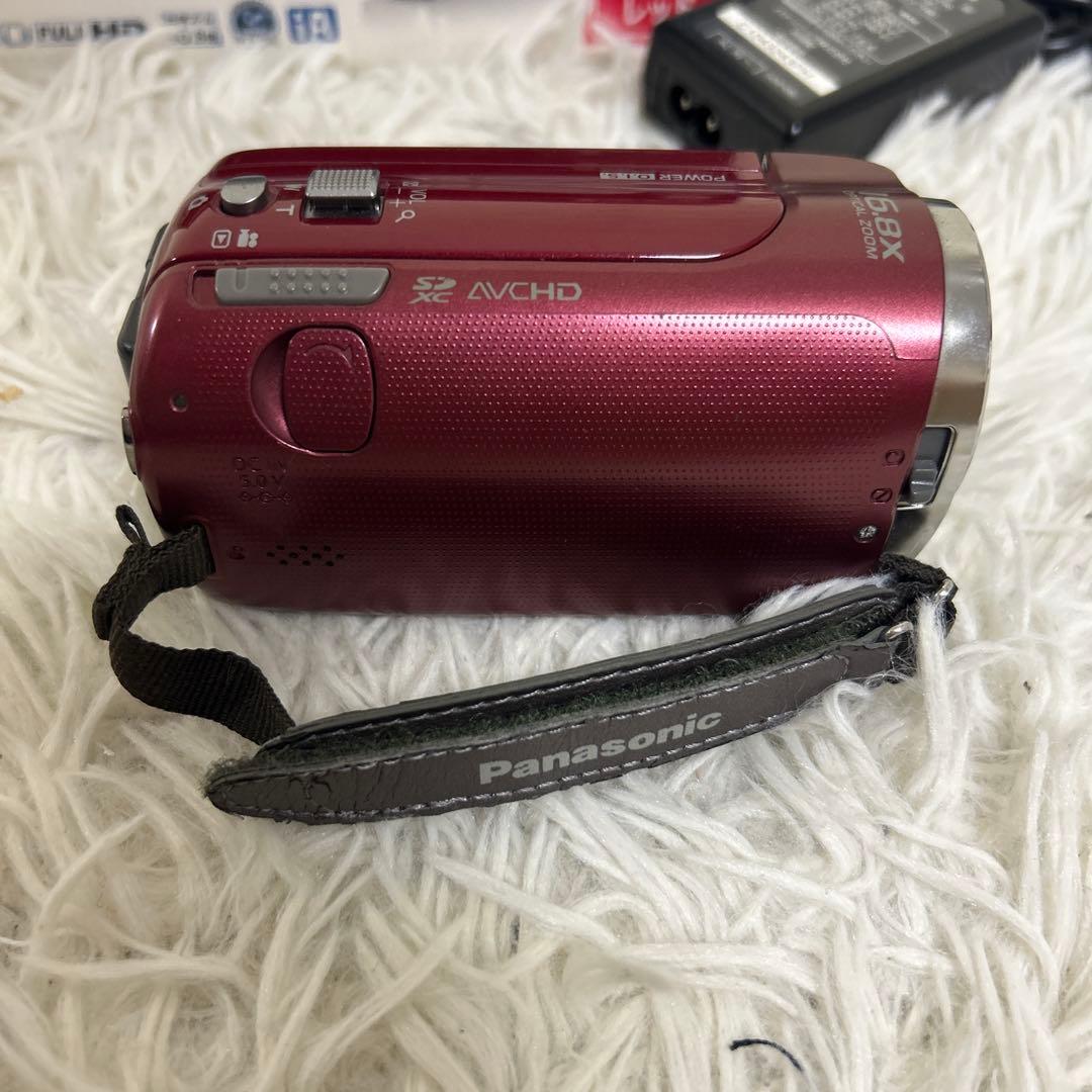 【美品】Panasonic HDC-TM25 ビデオカメラ レッド パナソニック