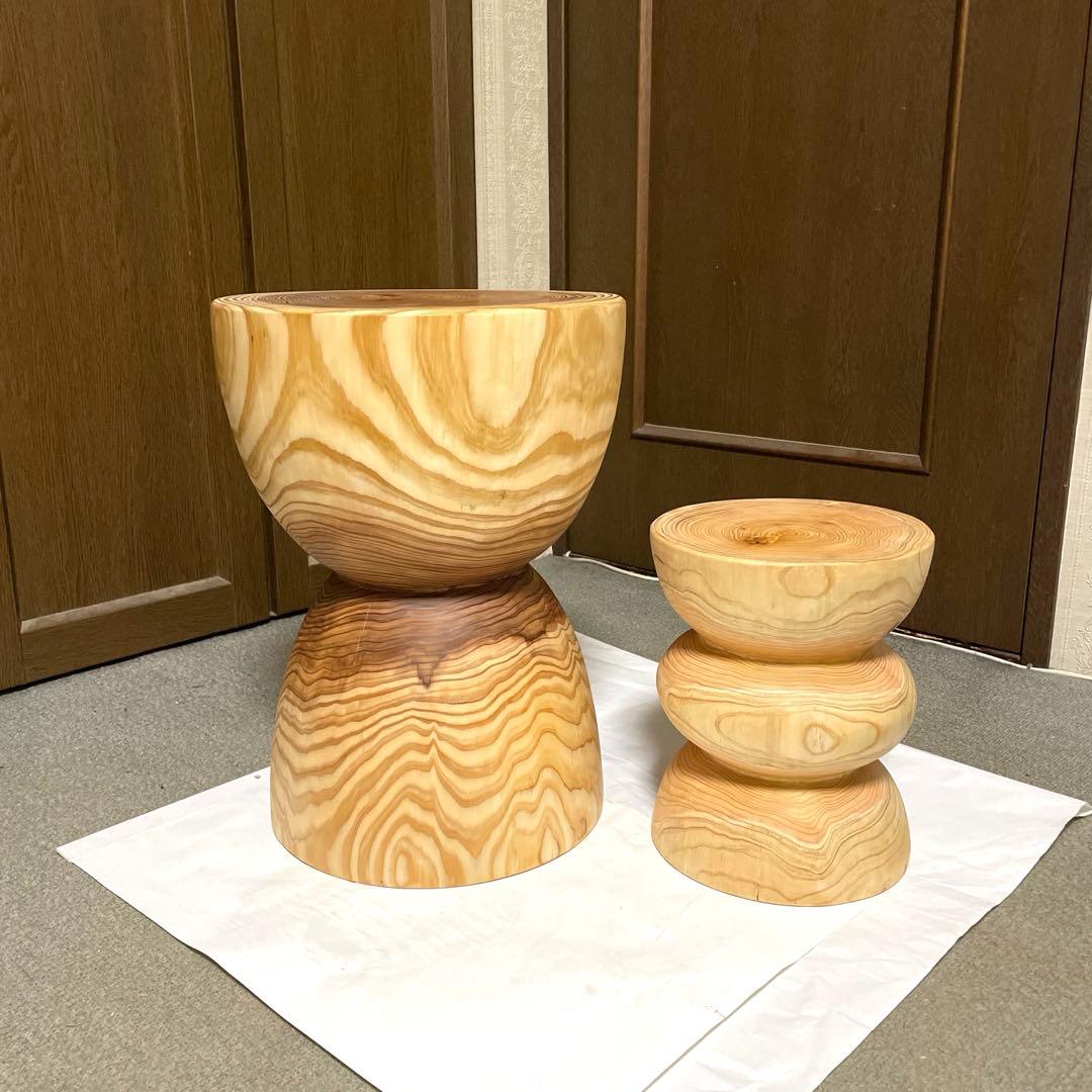 丸太　スツール　sonehoz ナチュラルウッド2個セット