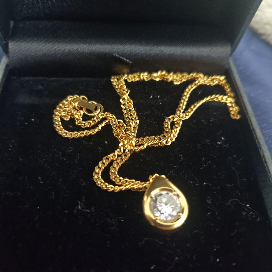 ゴールド ダイヤモンド風 ペンダント ネックレス　しろくま様専