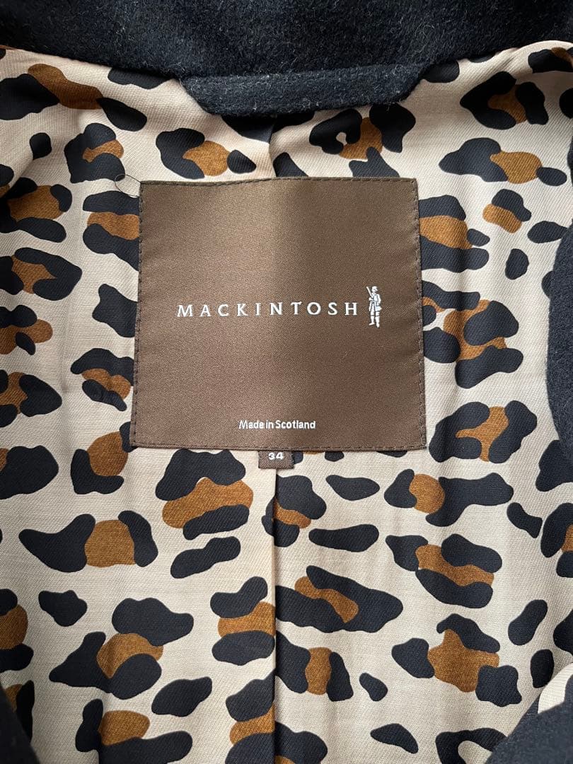 マッキントッシュ　レオパード　コート　黒　MACKINTOSH