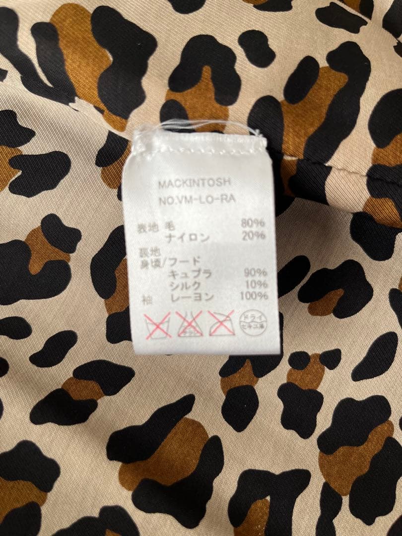 マッキントッシュ　レオパード　コート　黒　MACKINTOSH