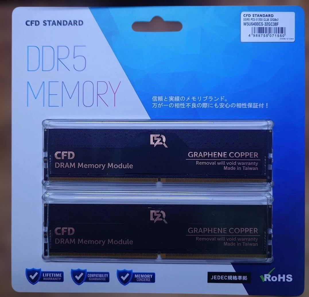 DDR5-6400 64GB 32GB2枚組 W5U6400CS-32GC38F