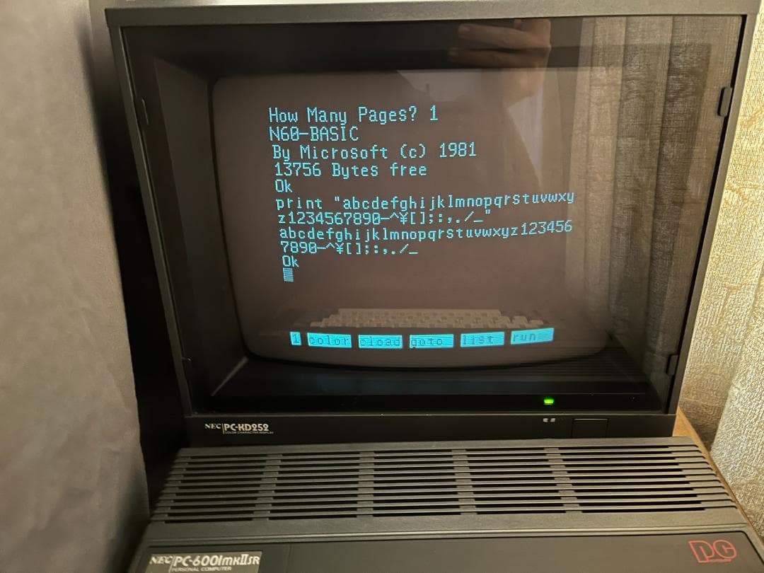 NEC PC-6001mkIISR 通電確認済み