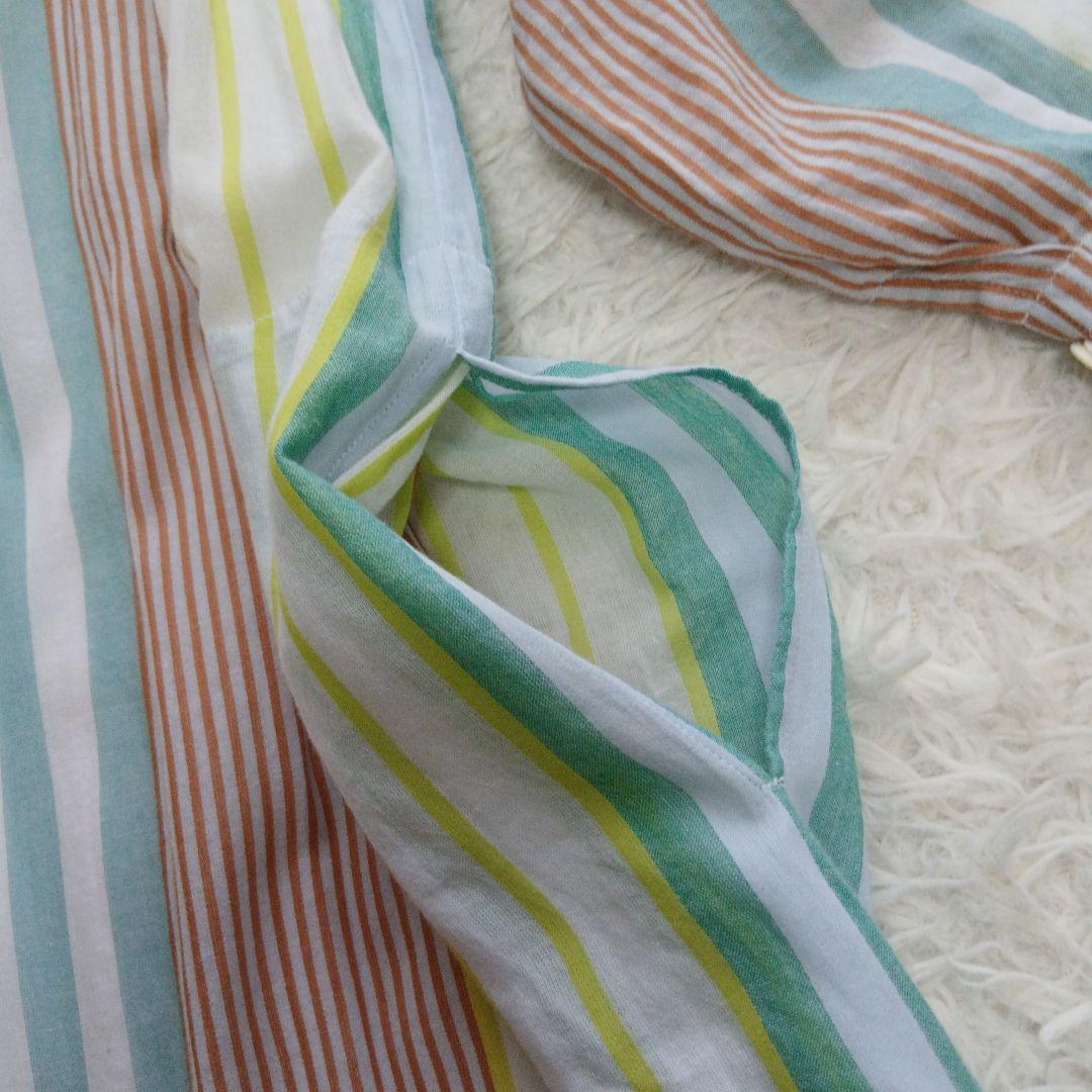 【ne Quittez pas】25SS ストライプ ギャザー ネック ドレス