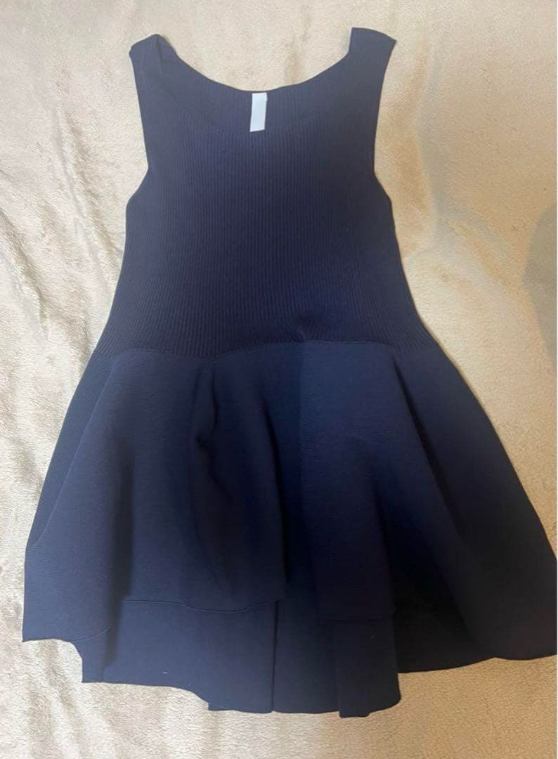 トップス CFCL POTTERY CUPRO SLEEVELESS TOP NAVY