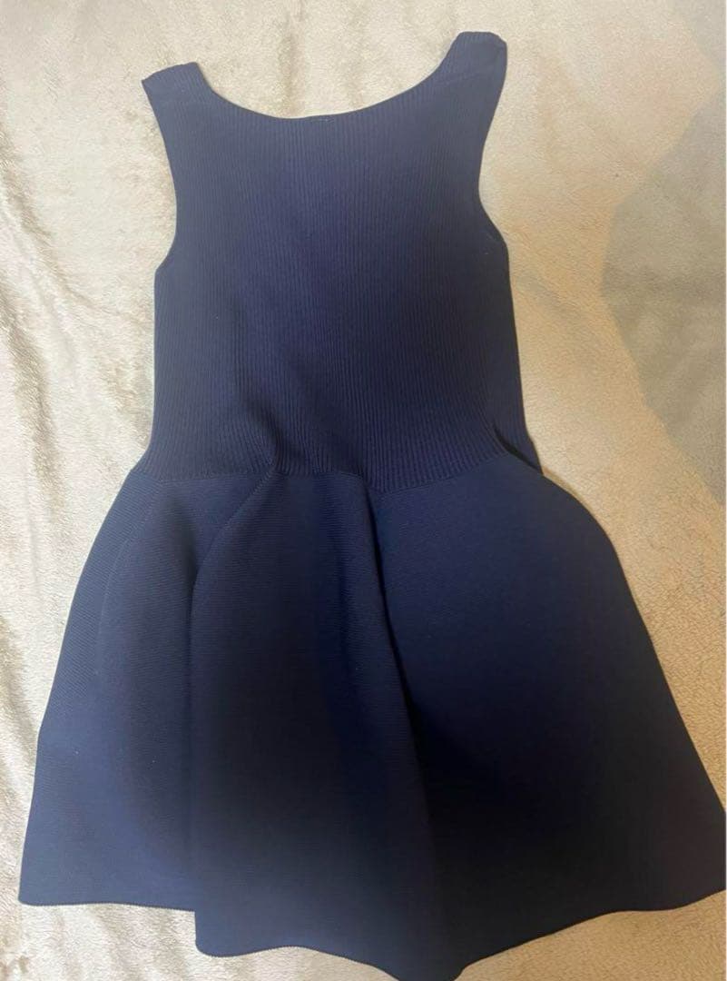 トップス CFCL POTTERY CUPRO SLEEVELESS TOP NAVY