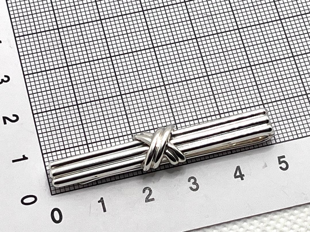 c496 美品　ティファニー　1992 シグネチャー　ネクタイピン　925