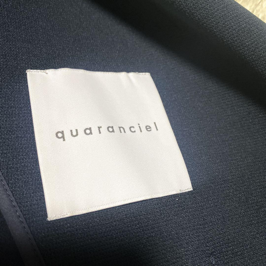quaranciel 洗える　ジャージー テーラード ダブル ジャケット　紺ブレ
