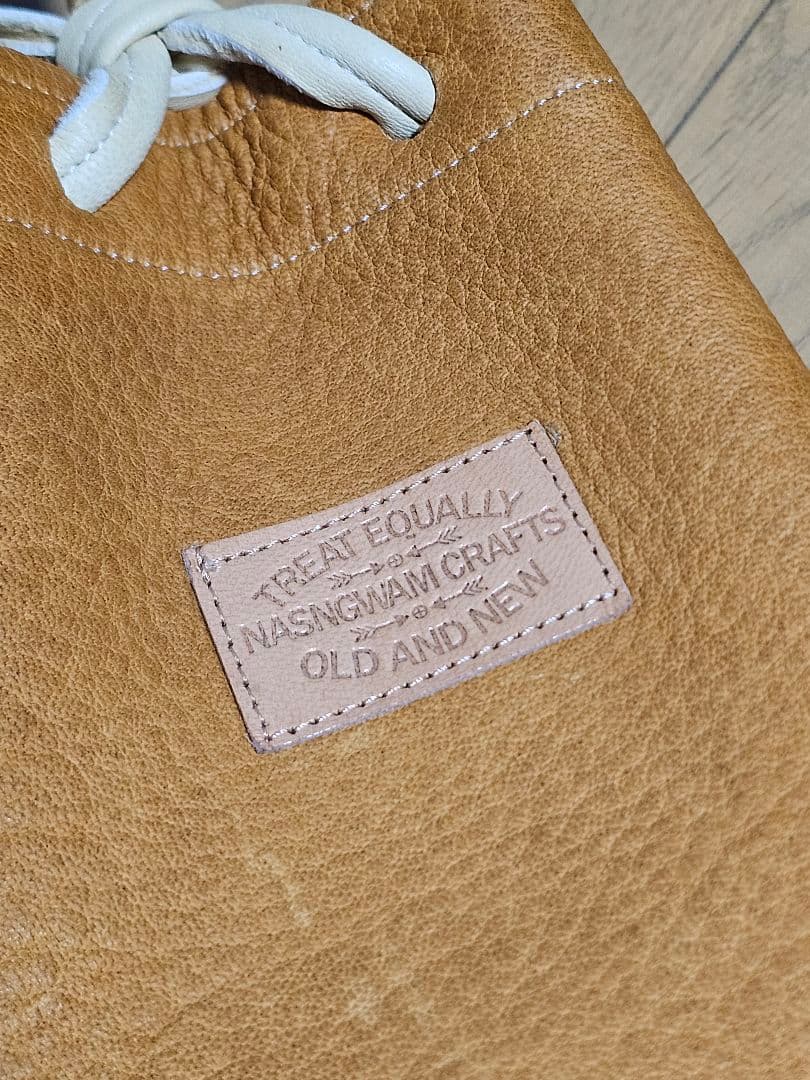 Nasngwam×EARLY MORNING　鹿革ミニバック　サコッシュ