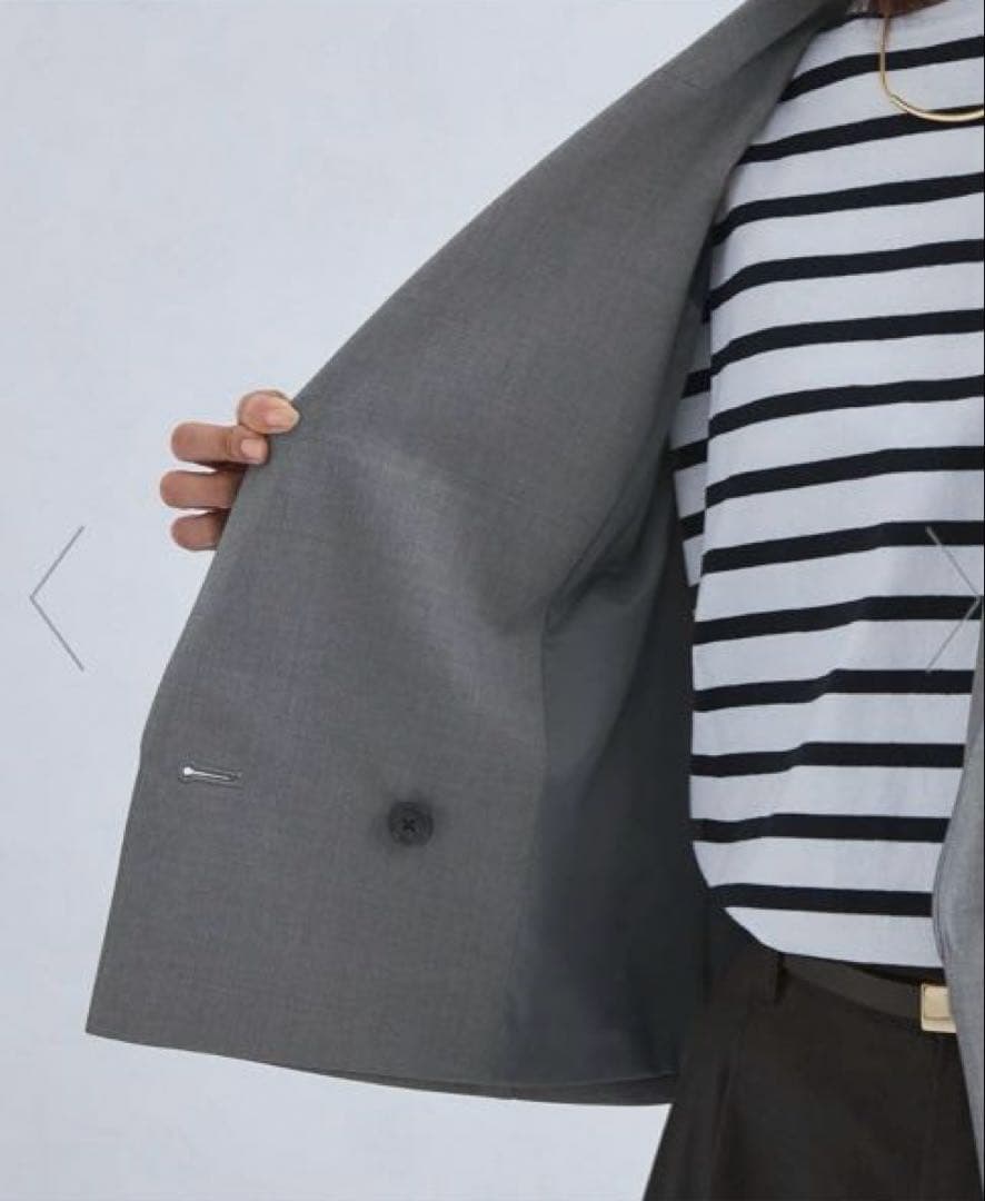 グリーンレーベルリラクシング　ツイル クロップド ジャケット　洗える