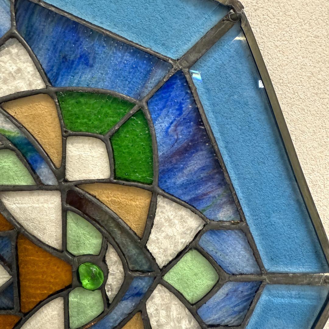 フォロー割【USED品 】欧州 アンテーク ステンドグラス　ハンドメイド