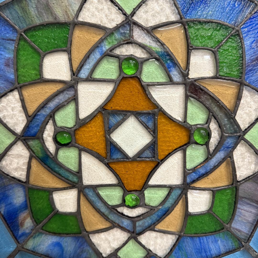 フォロー割【USED品 】欧州 アンテーク ステンドグラス　ハンドメイド