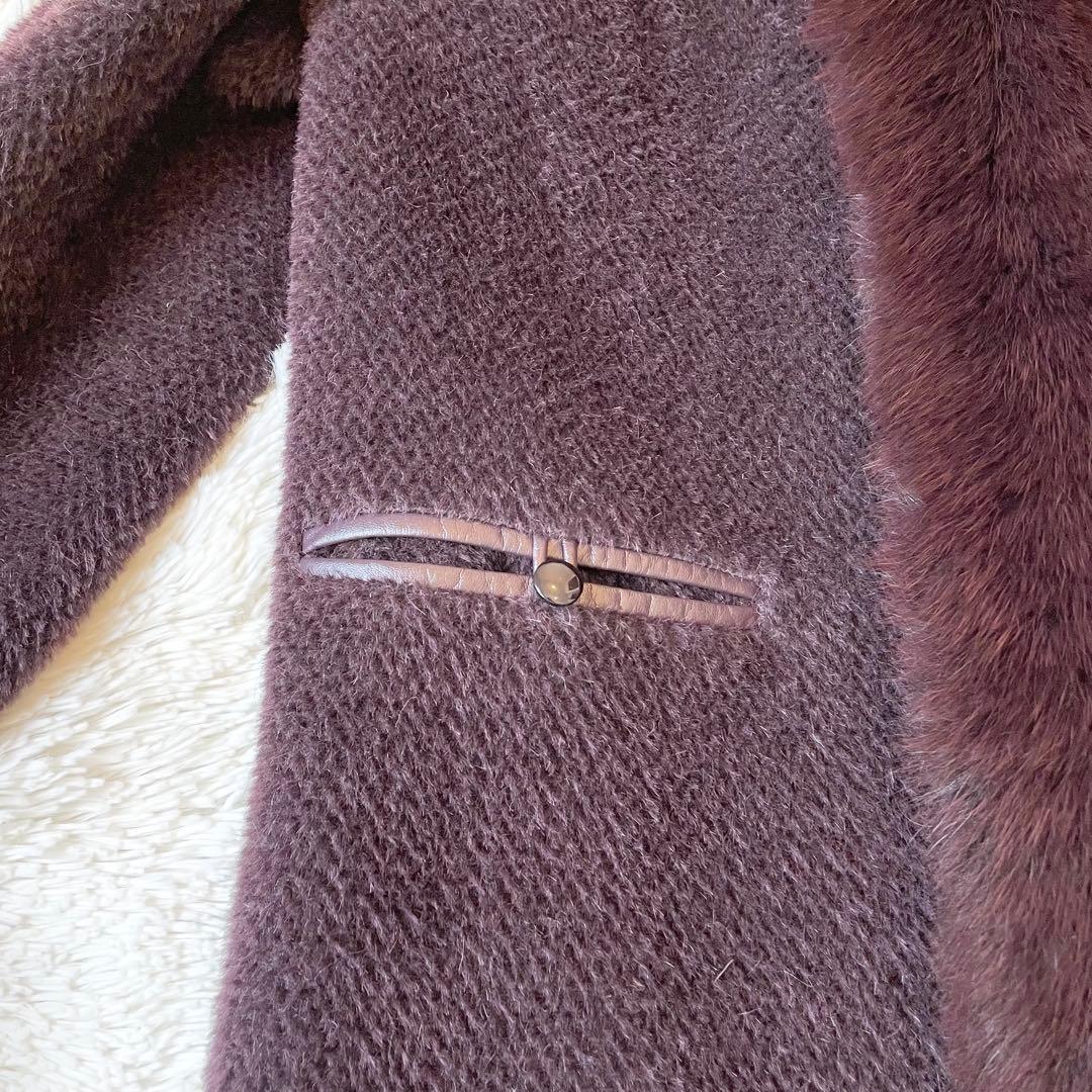 美品✨ベビーラム ウールコート フォックスファー イタリア製生地 日本製