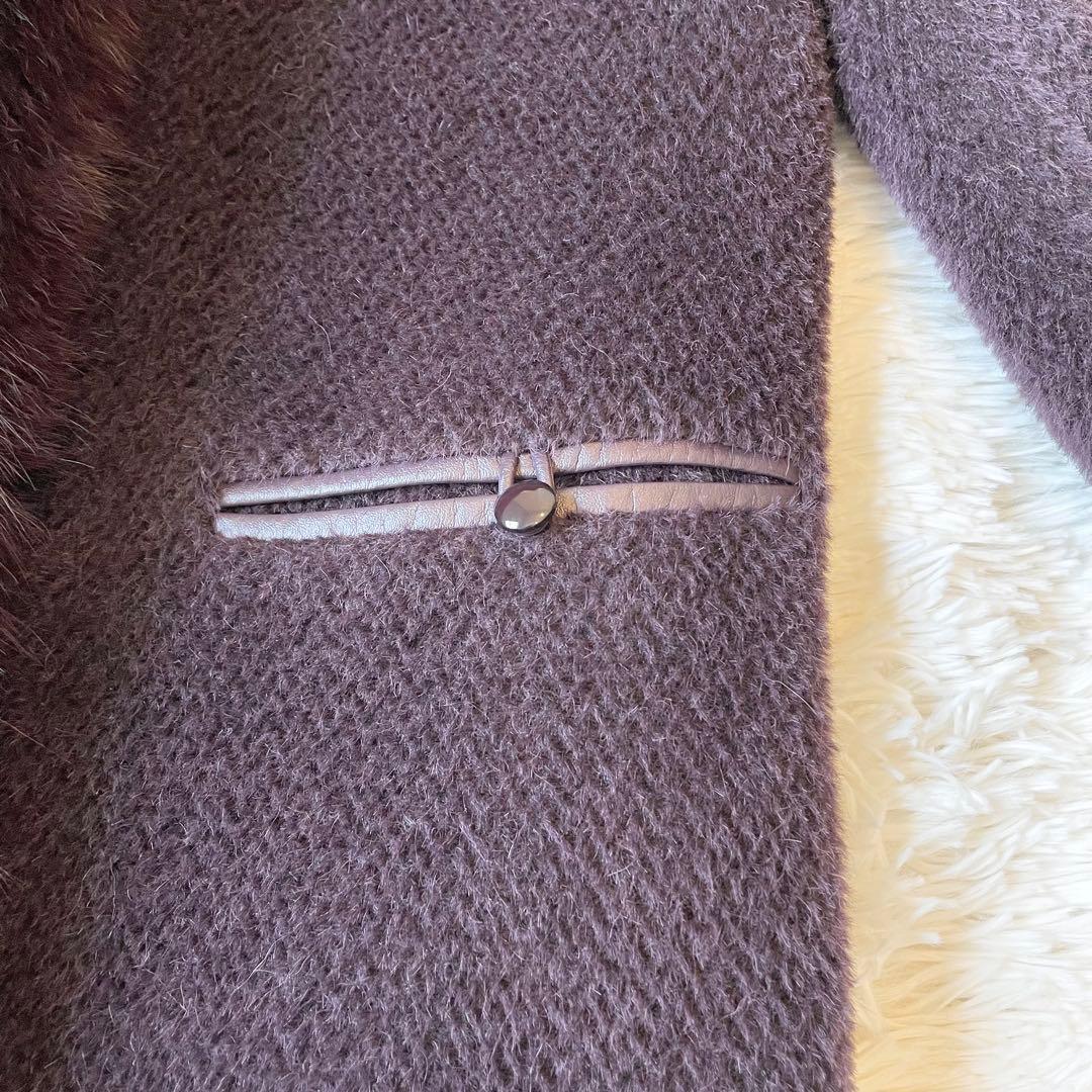 美品✨ベビーラム ウールコート フォックスファー イタリア製生地 日本製