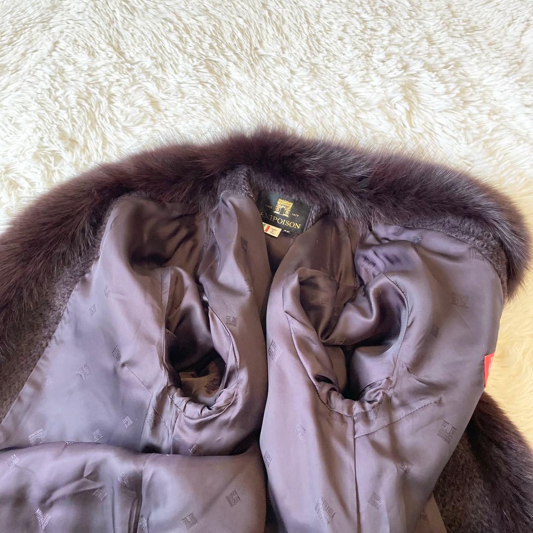 美品✨ベビーラム ウールコート フォックスファー イタリア製生地 日本製