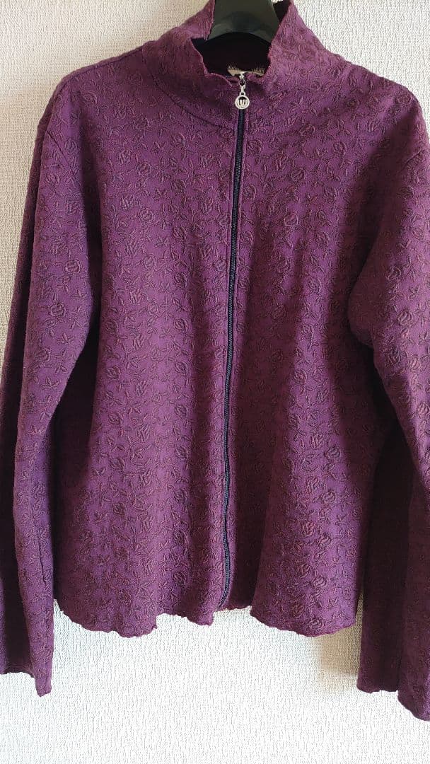 PJC 大西和子さん パープルジップアップ Lサイズ 断捨離中です。